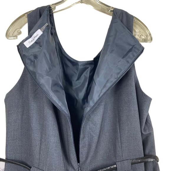 Calvin Klein Grey Work Dress With Belt Size 18W NWT - Picture 11 of 14